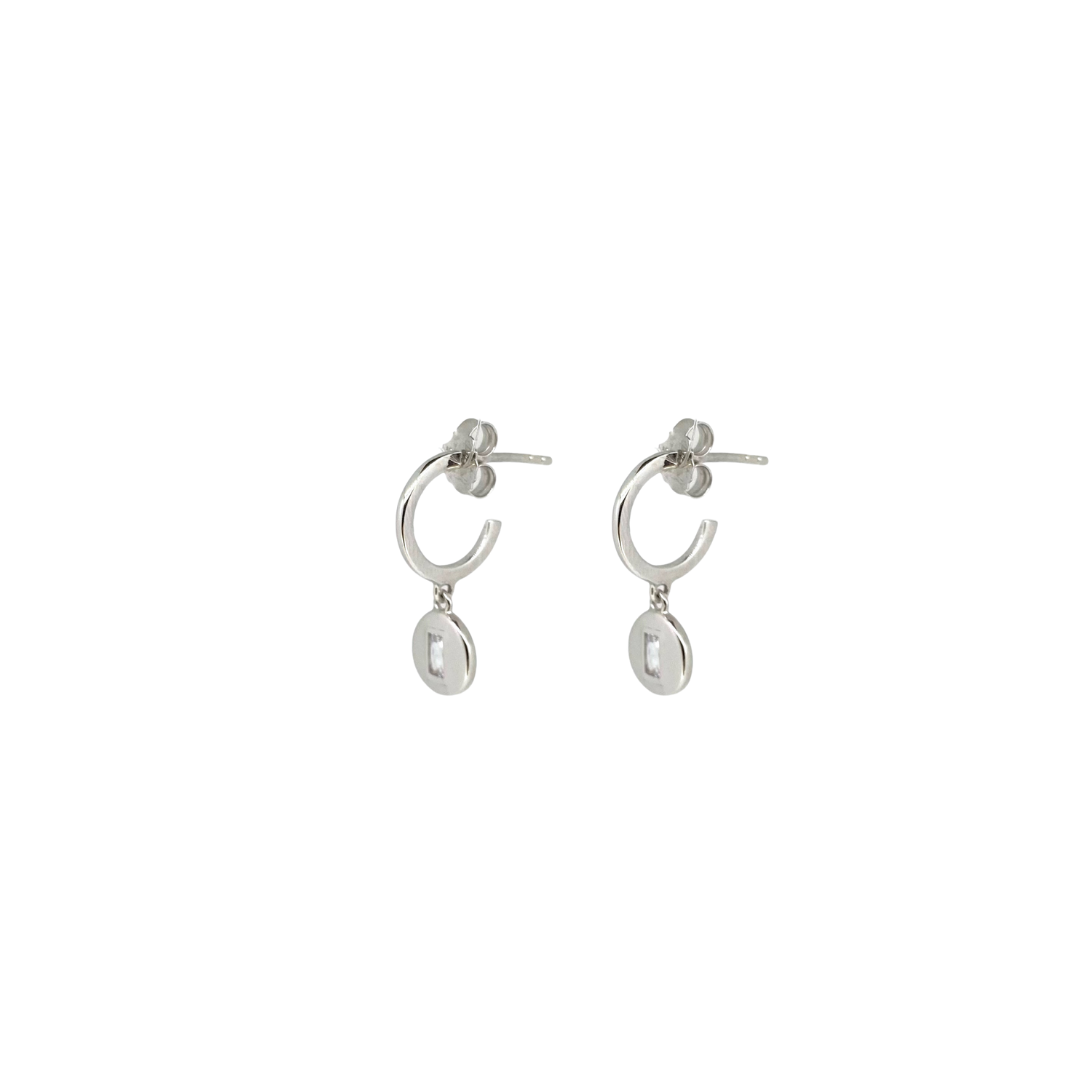 Silver Huggie Earrings