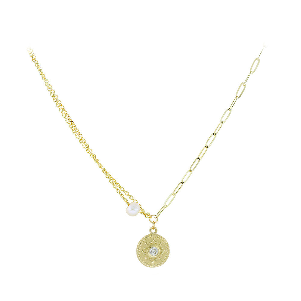 Gold Disk Necklace