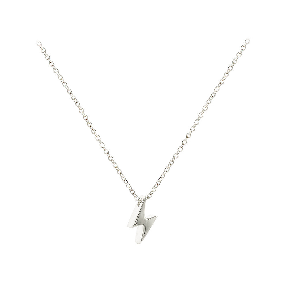White Gold Lightning Necklace