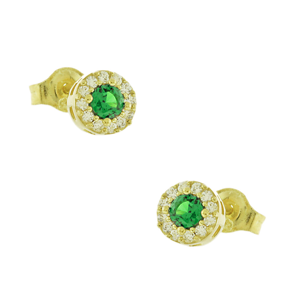 Green Gemstone Earrings