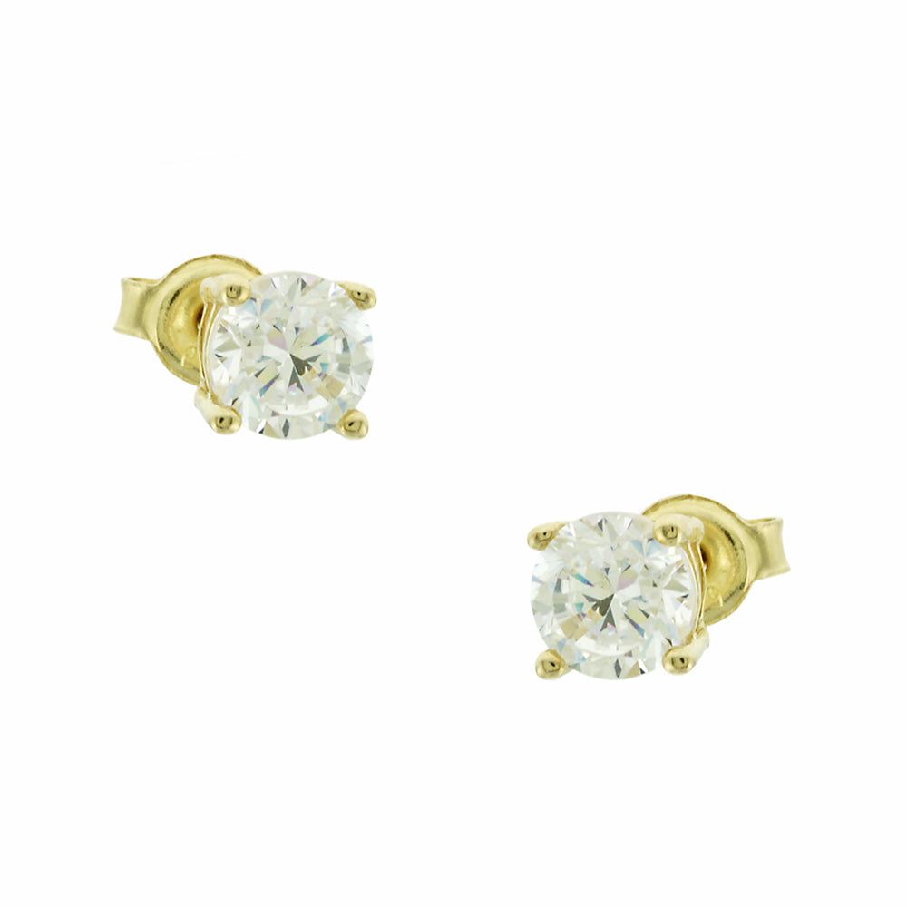 Yellow Gold Stud Earrings