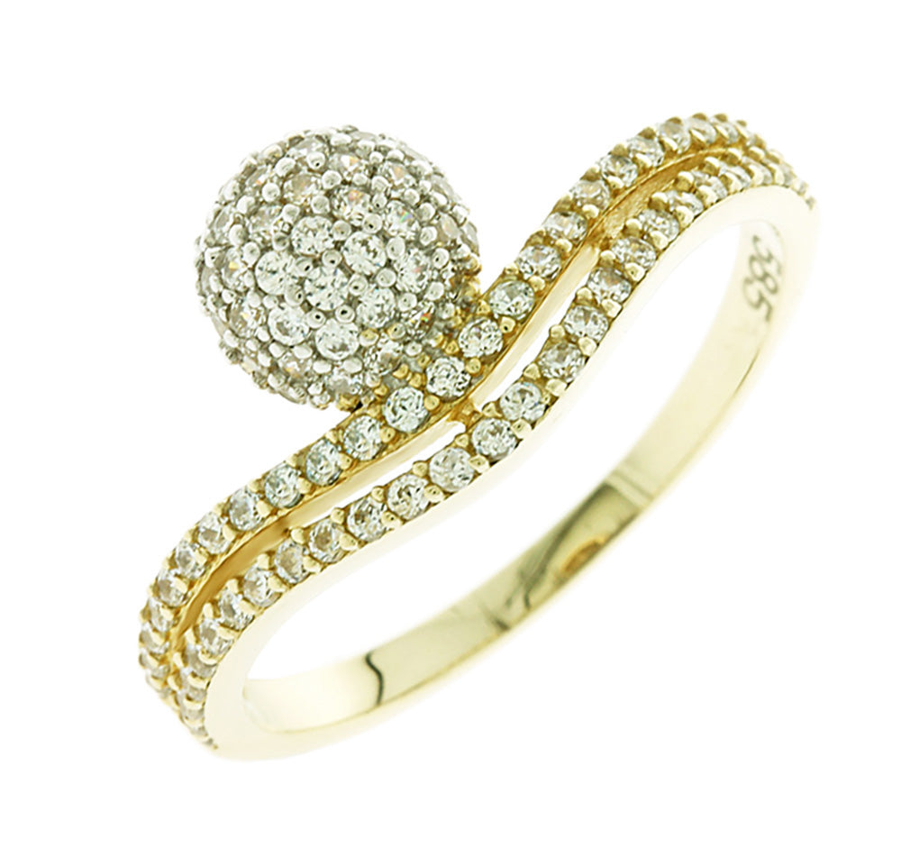 Yellow Gold Ring With CZ