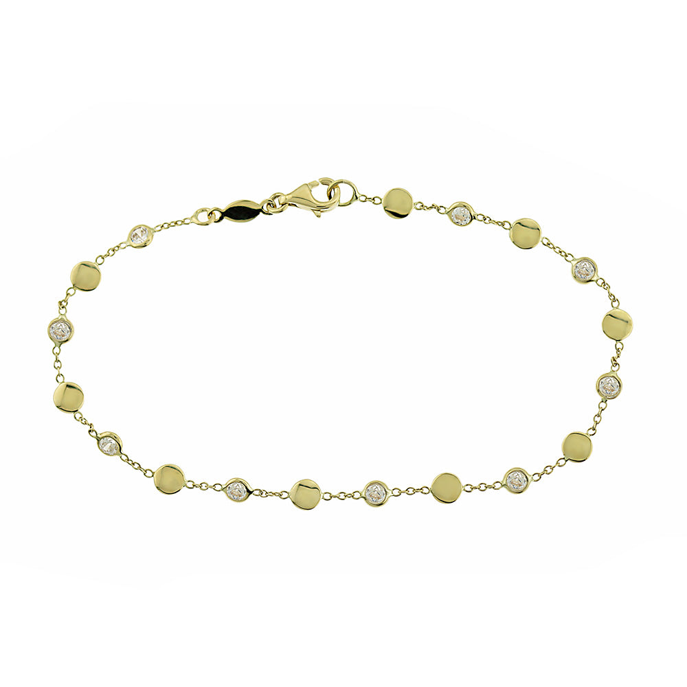 Yellow Gold Bracelet With Stones