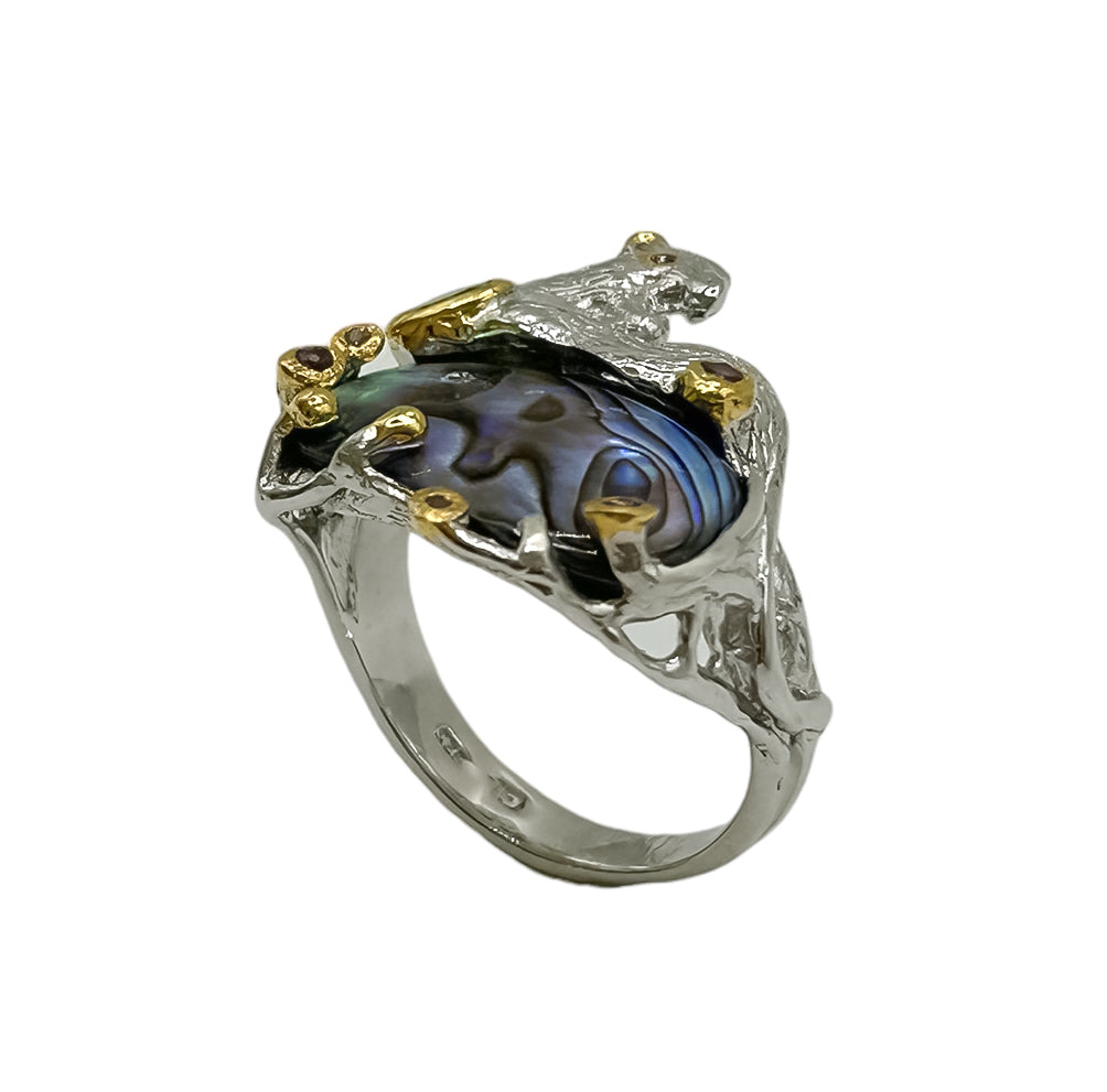 Silver Gemstone Ring
