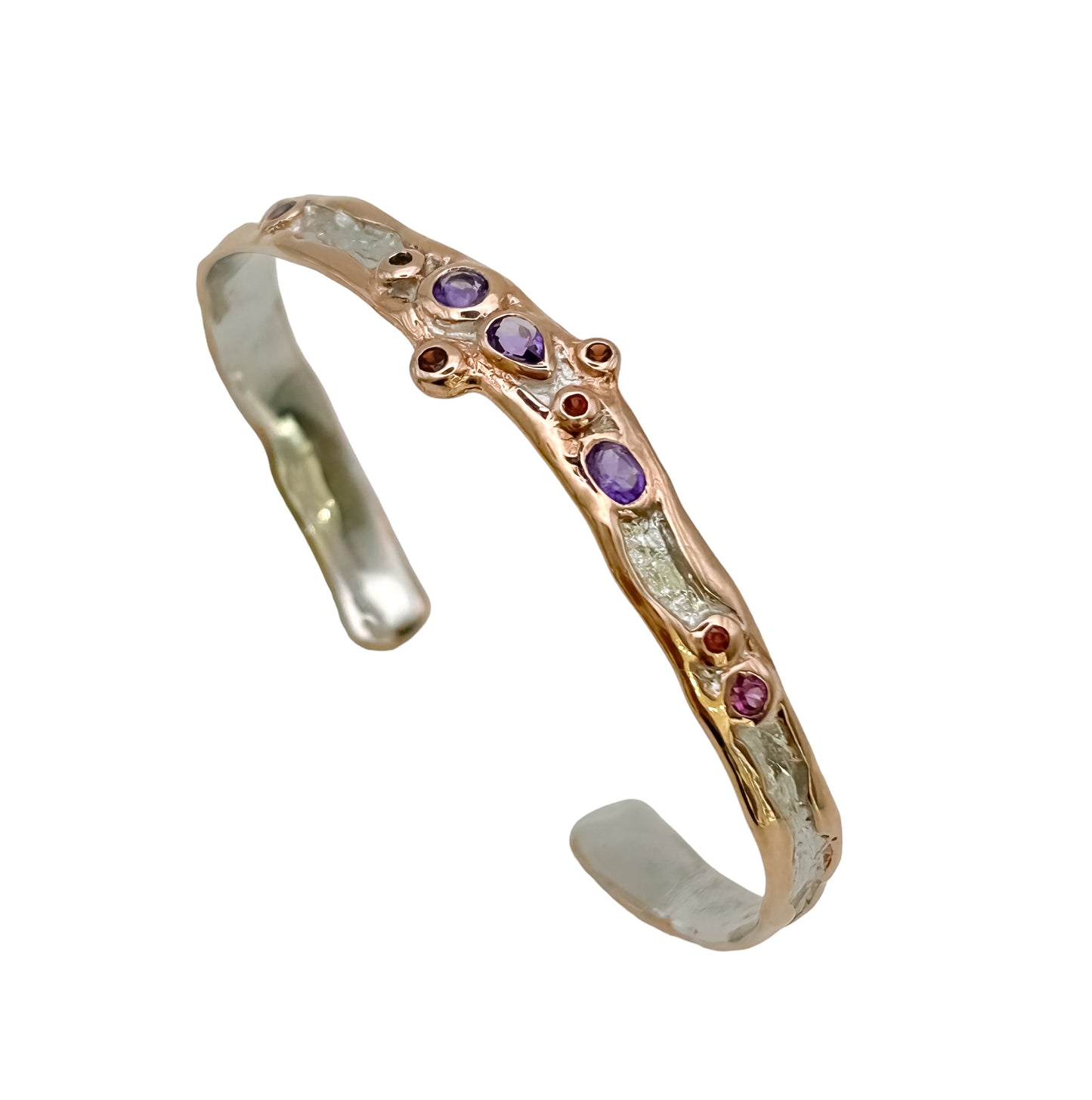 Sterling Silver Gemstone Bangle