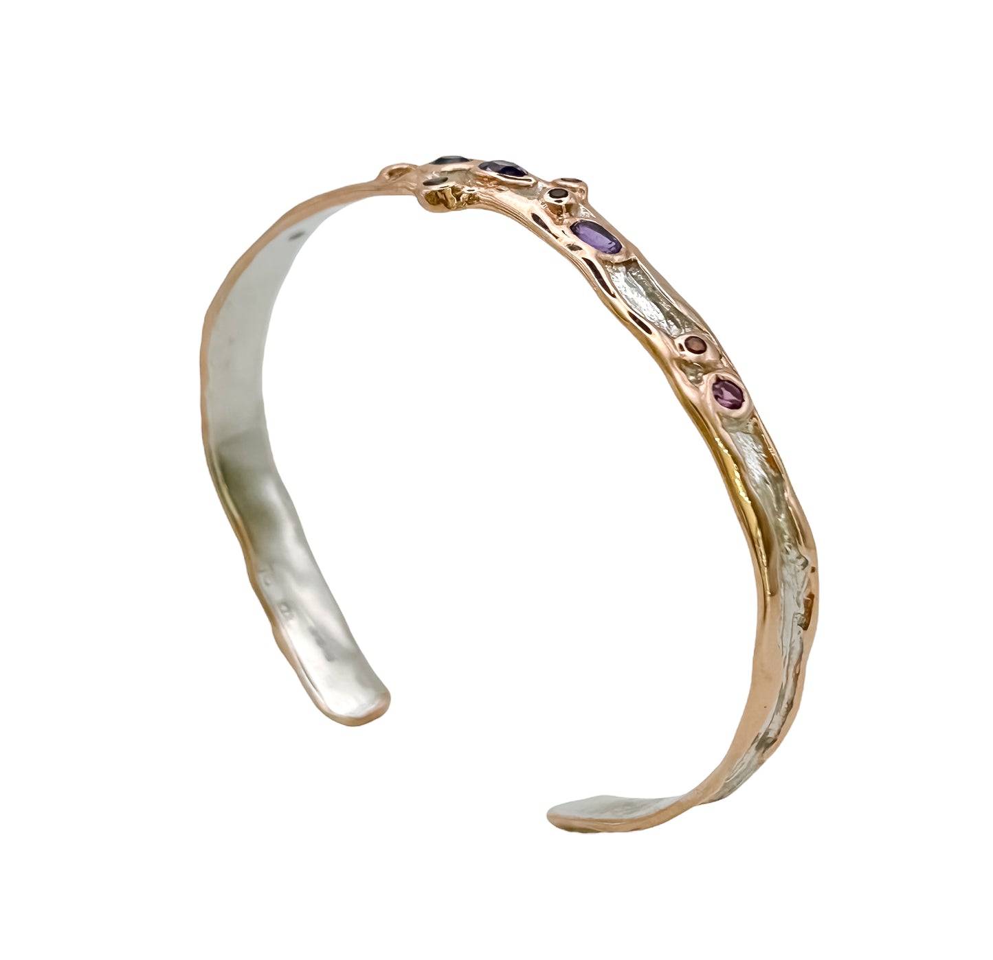 Sterling Silver Gemstone Bangle