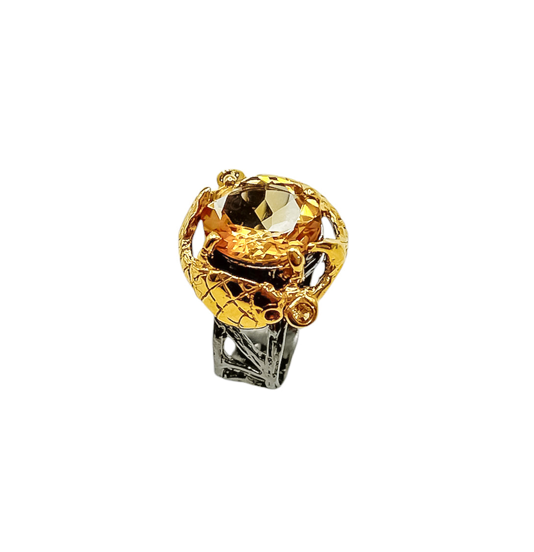 Citrine Fish Ring