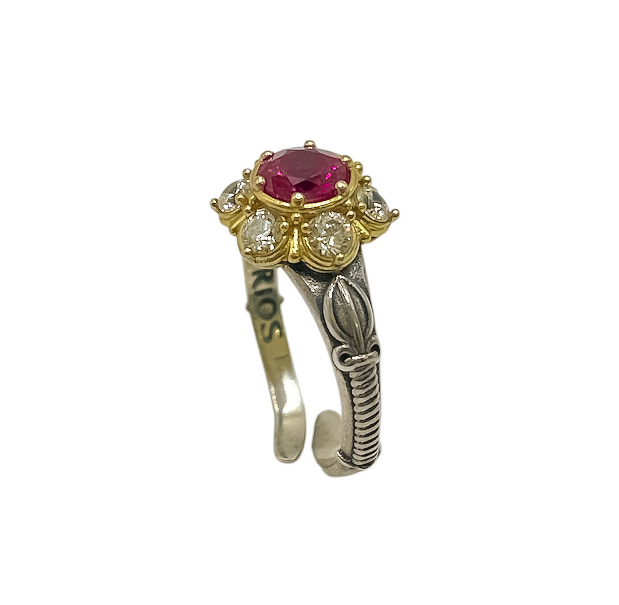 Silver Ring With Zircons
