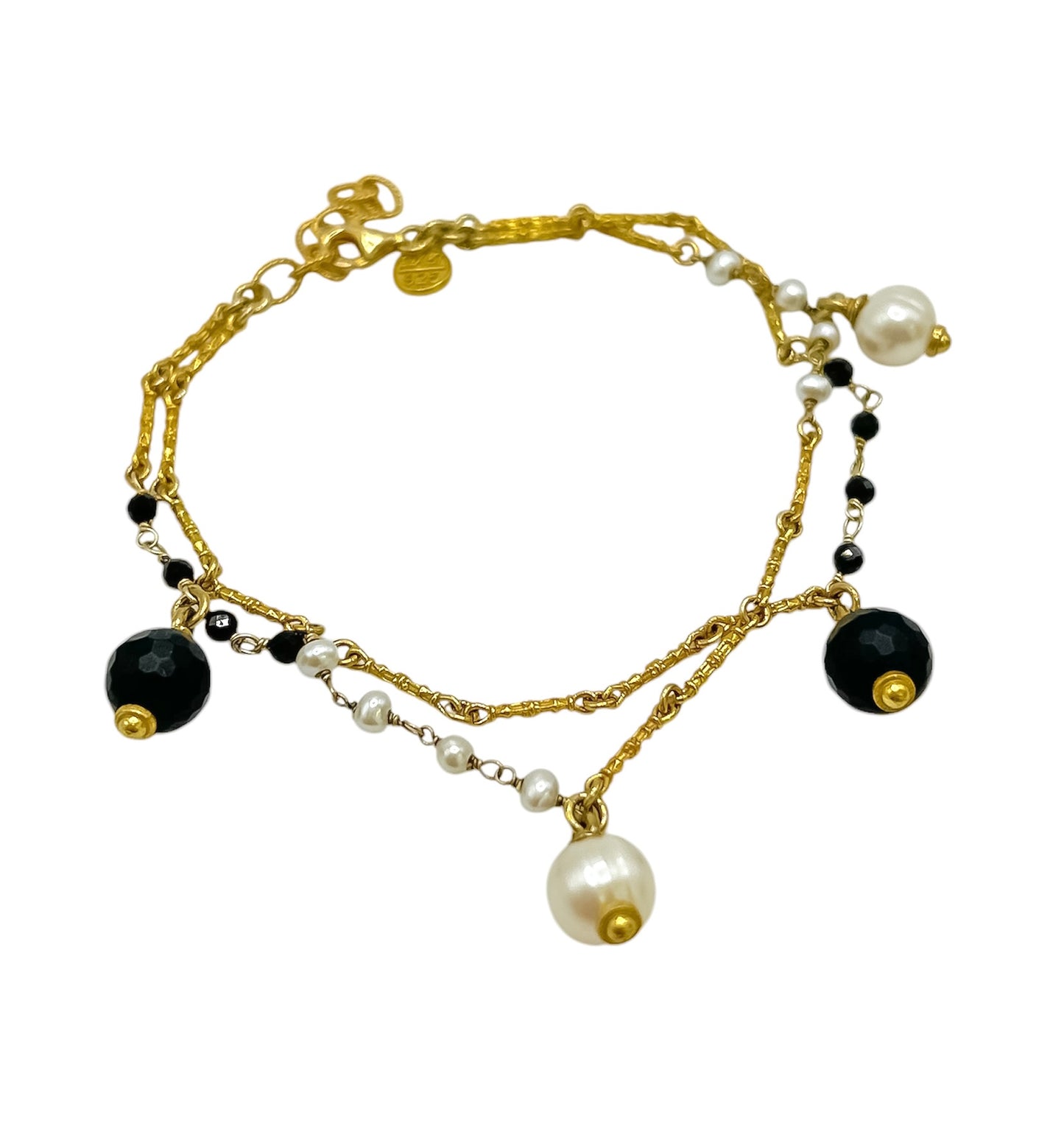 Gold Bracelet with Pearls