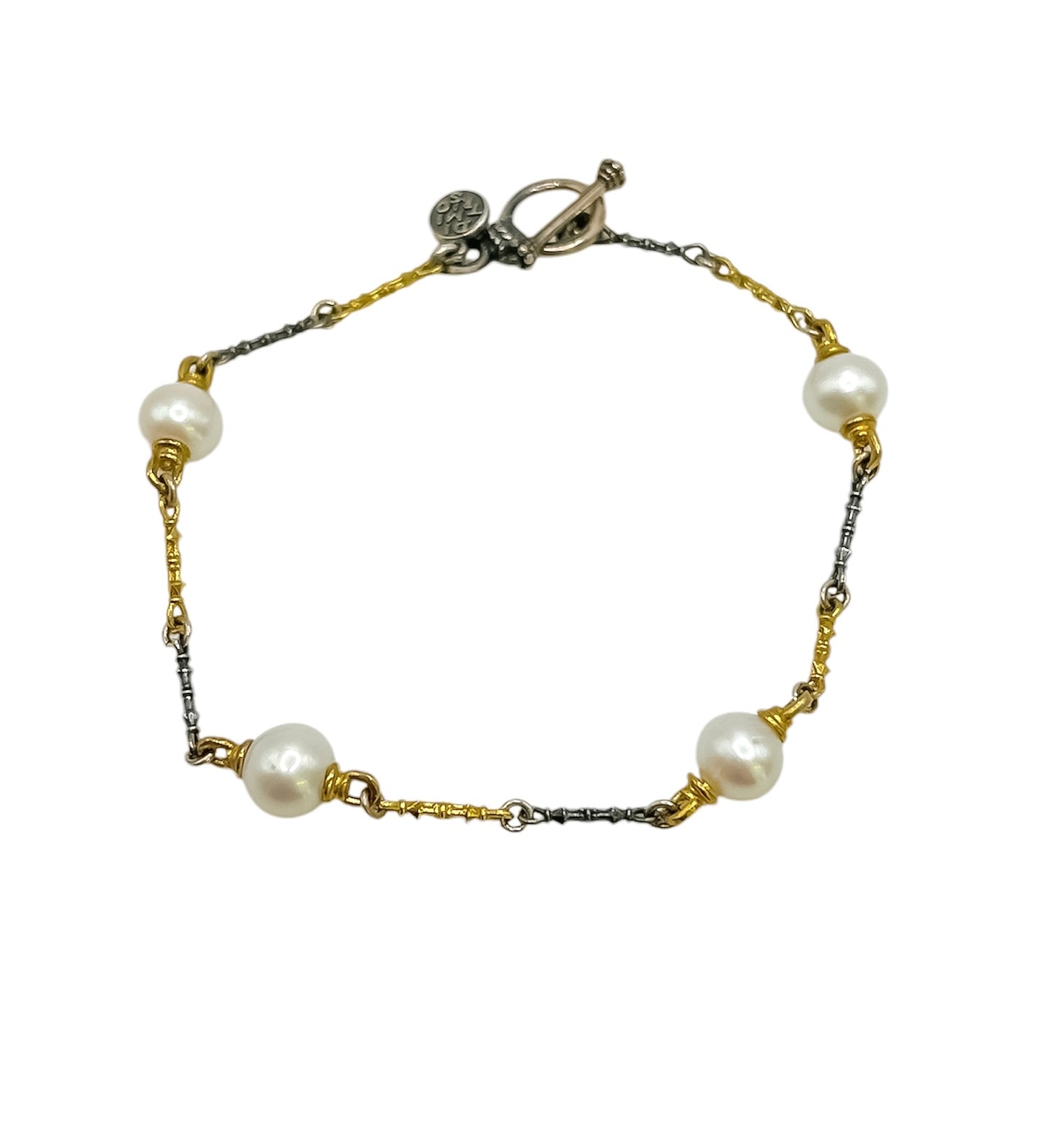 Silver Bracelet with Pearls