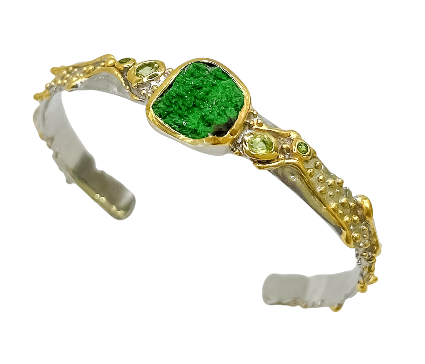 Silver Bangle With Gems