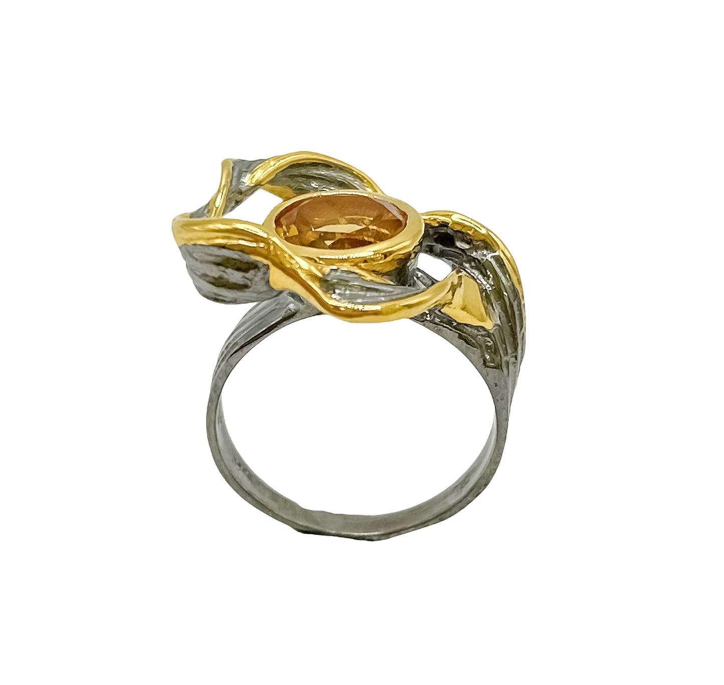 Silver Ring With Citrine