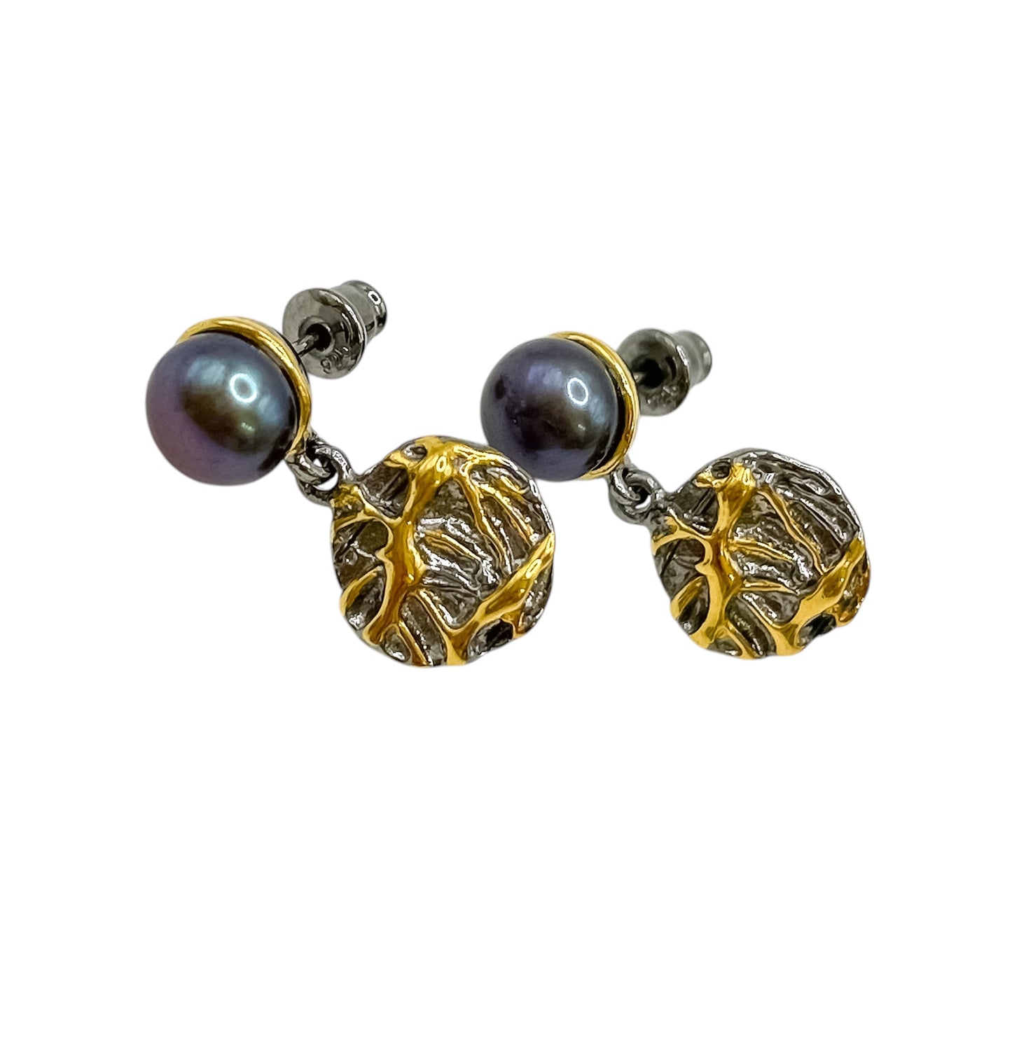 Silver Earrings With Pearls