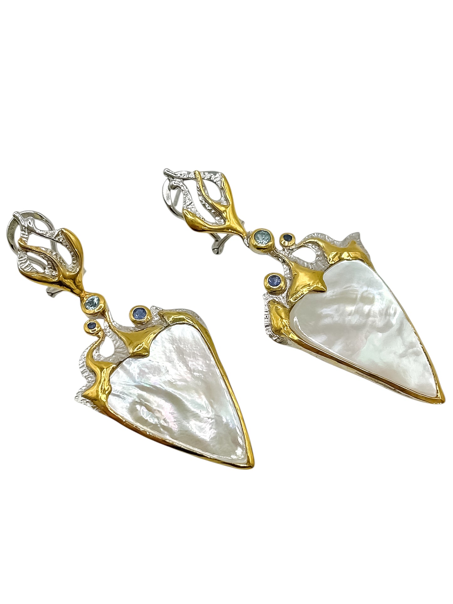 Silver Mother Of Pearl Earrings