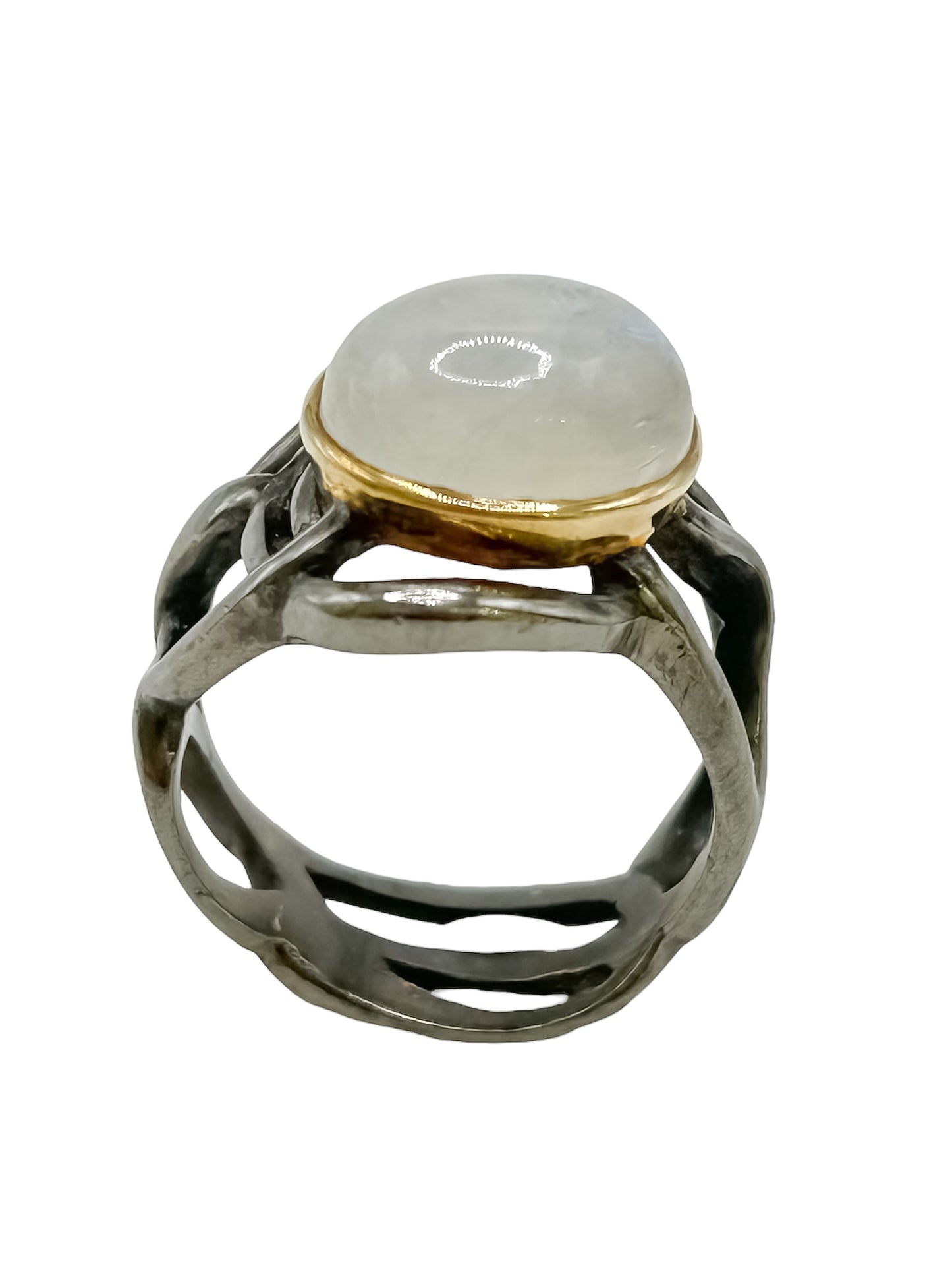 Silver Ring With Moonstone