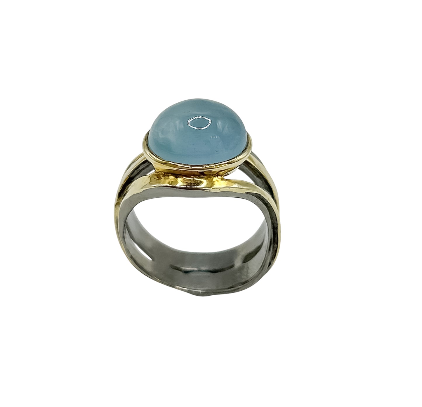 Silver Ring With Aqua Marine