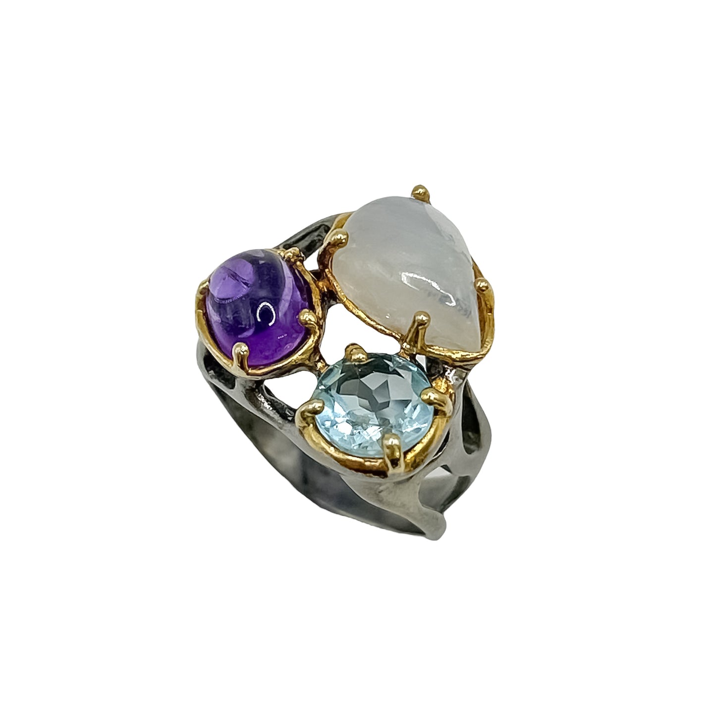 Silver Ring With Stones