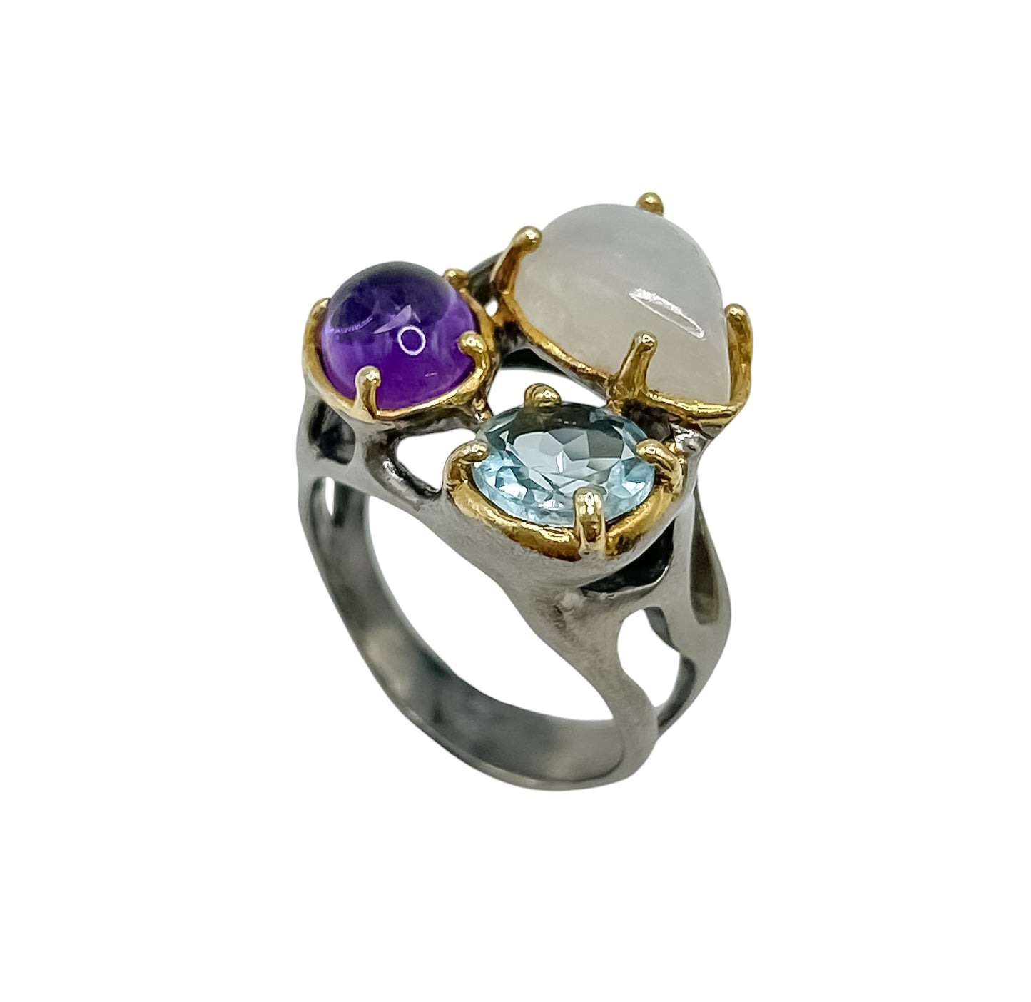 Silver Ring With Stones