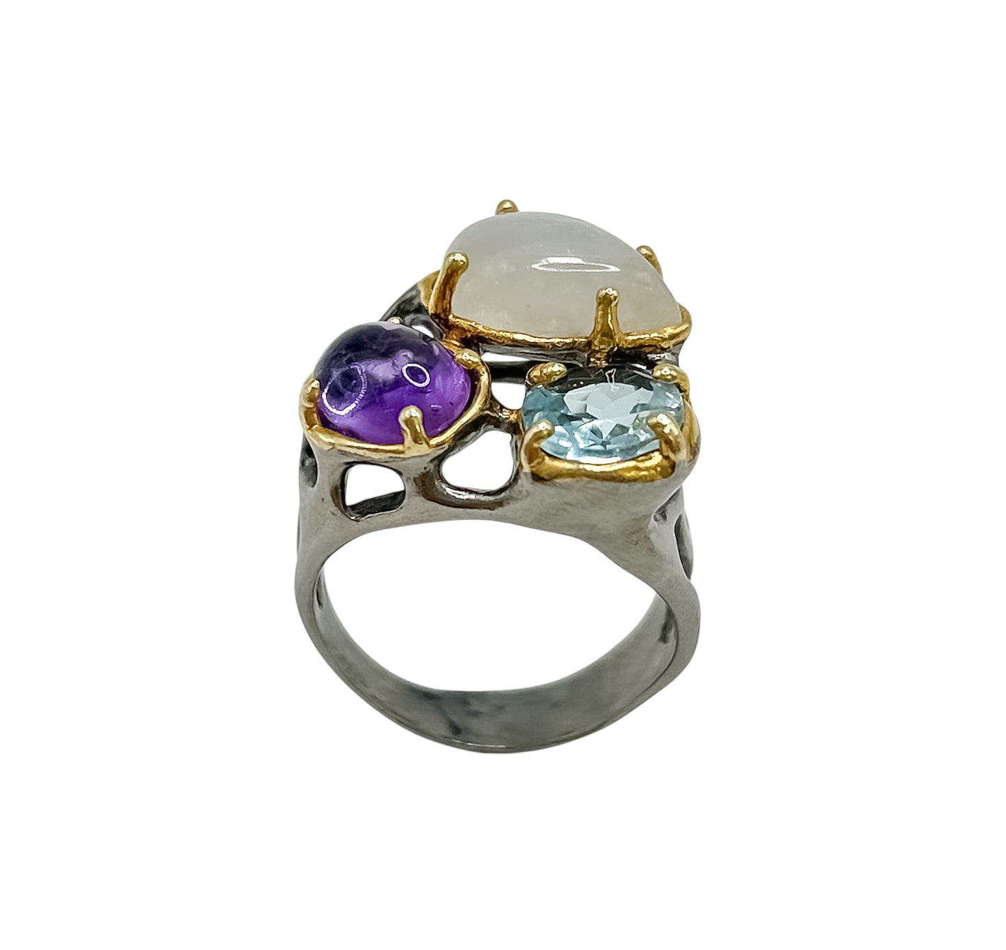 Silver Ring With Stones