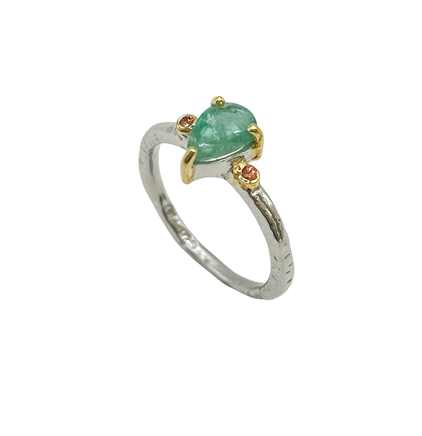 Silver Ring With Emerald