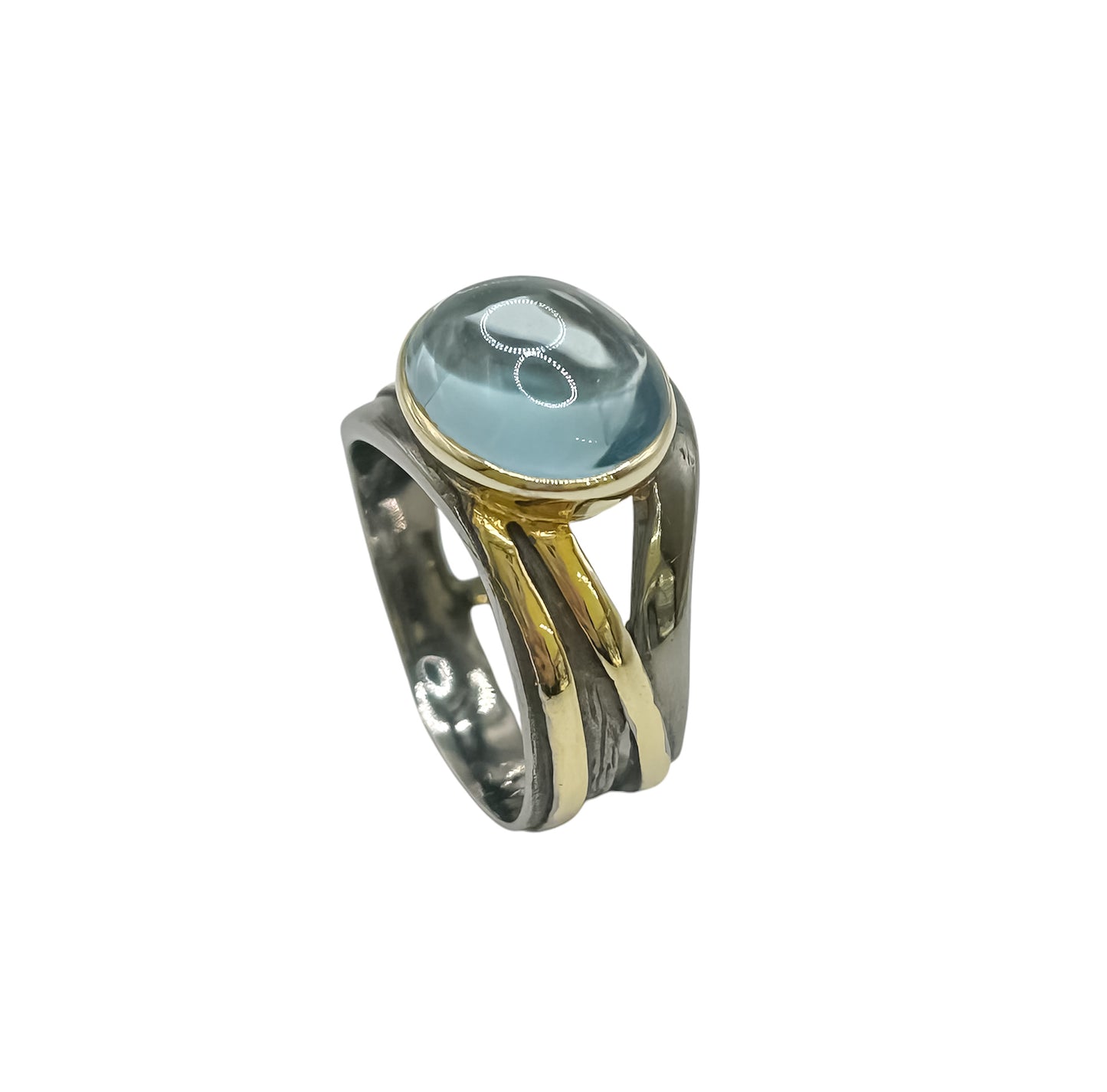 Silver Ring With Blue Topaz
