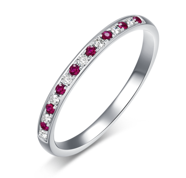 Ruby Diamond Eternity Band