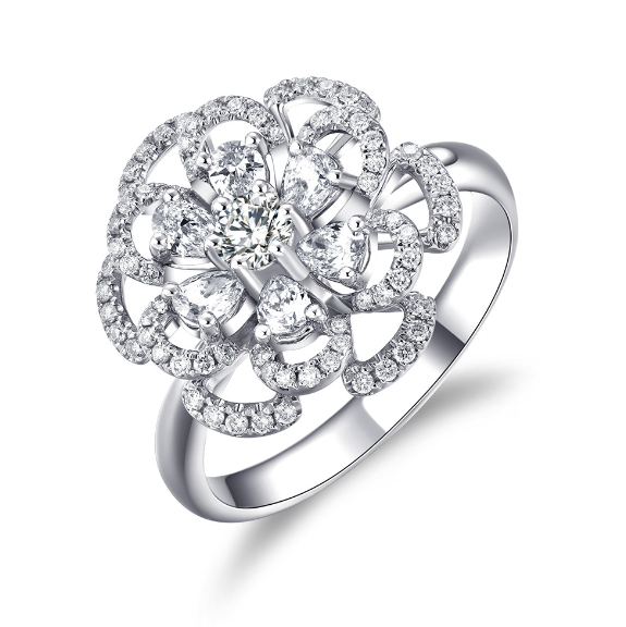 Diamond Flower Ring