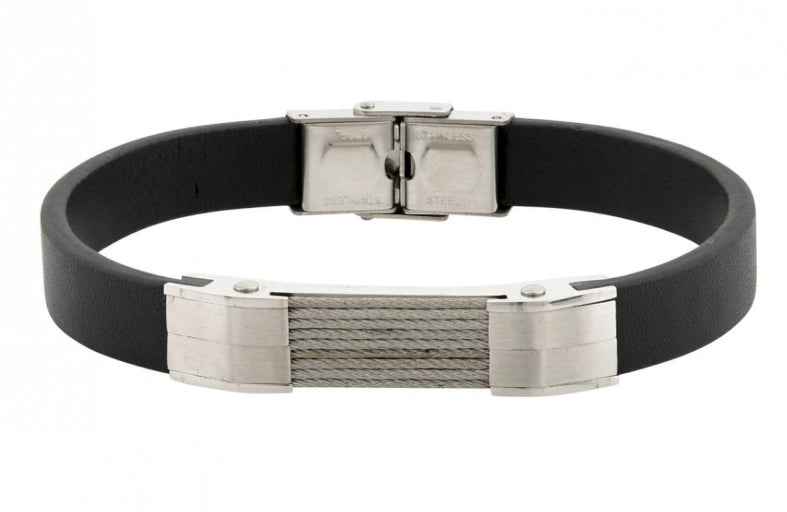 Black Leather Bracelet