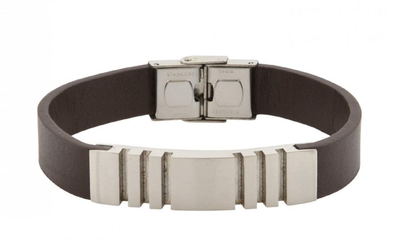 Single Brown Leather Bracelet