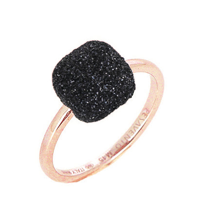 Rose Gold Carbon Dust Ring
