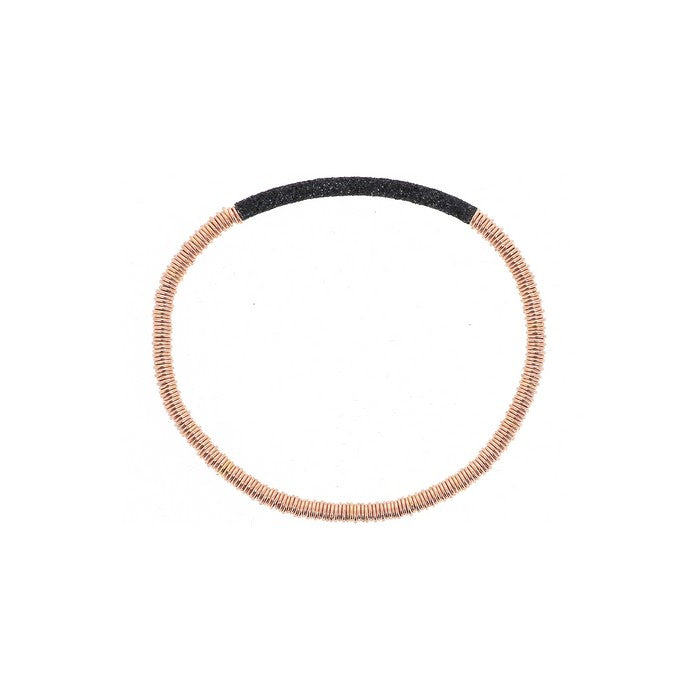 Rose Gold Bracelet With Black Carbon Dust