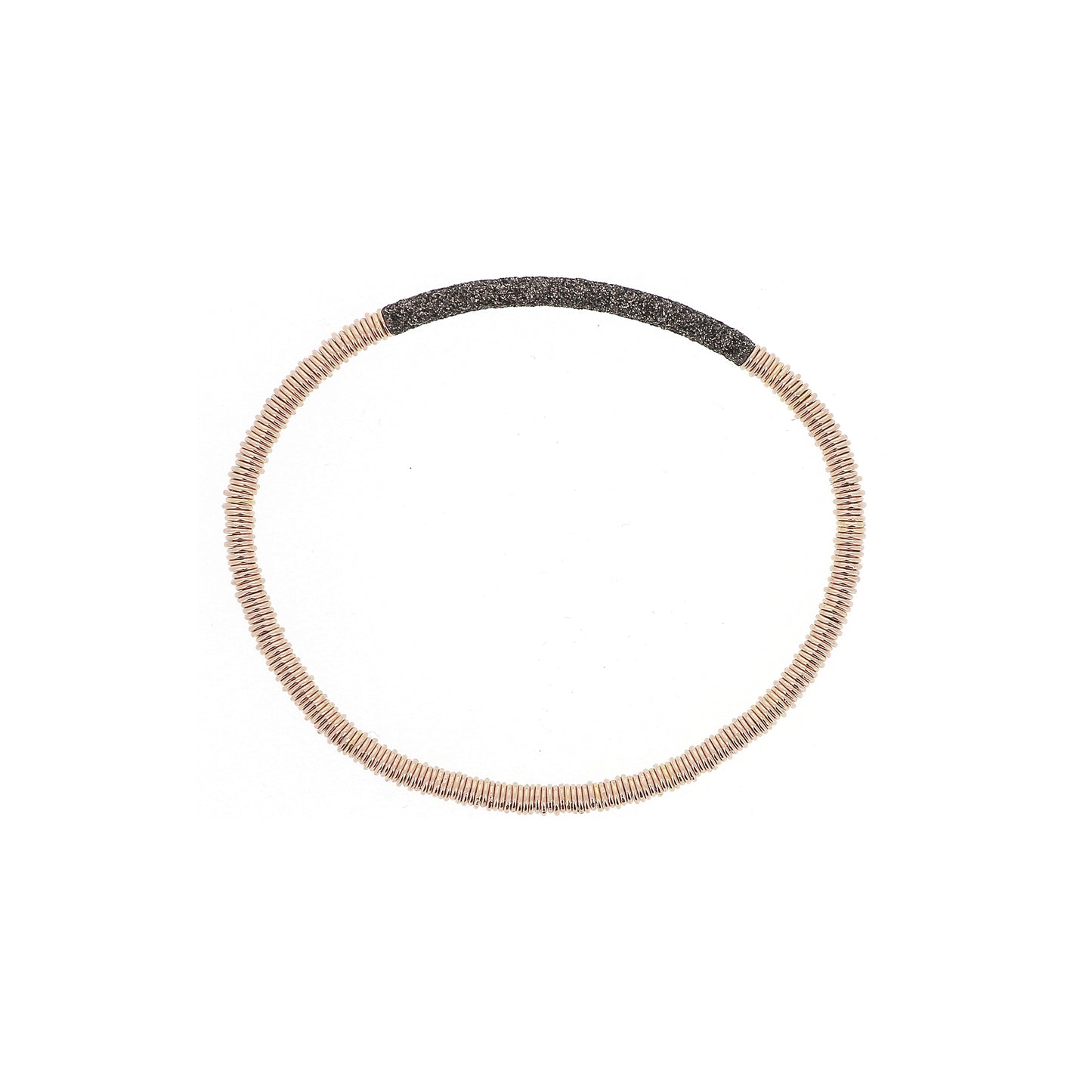 Rose Gold Bracelet With Brown Carbon Dust