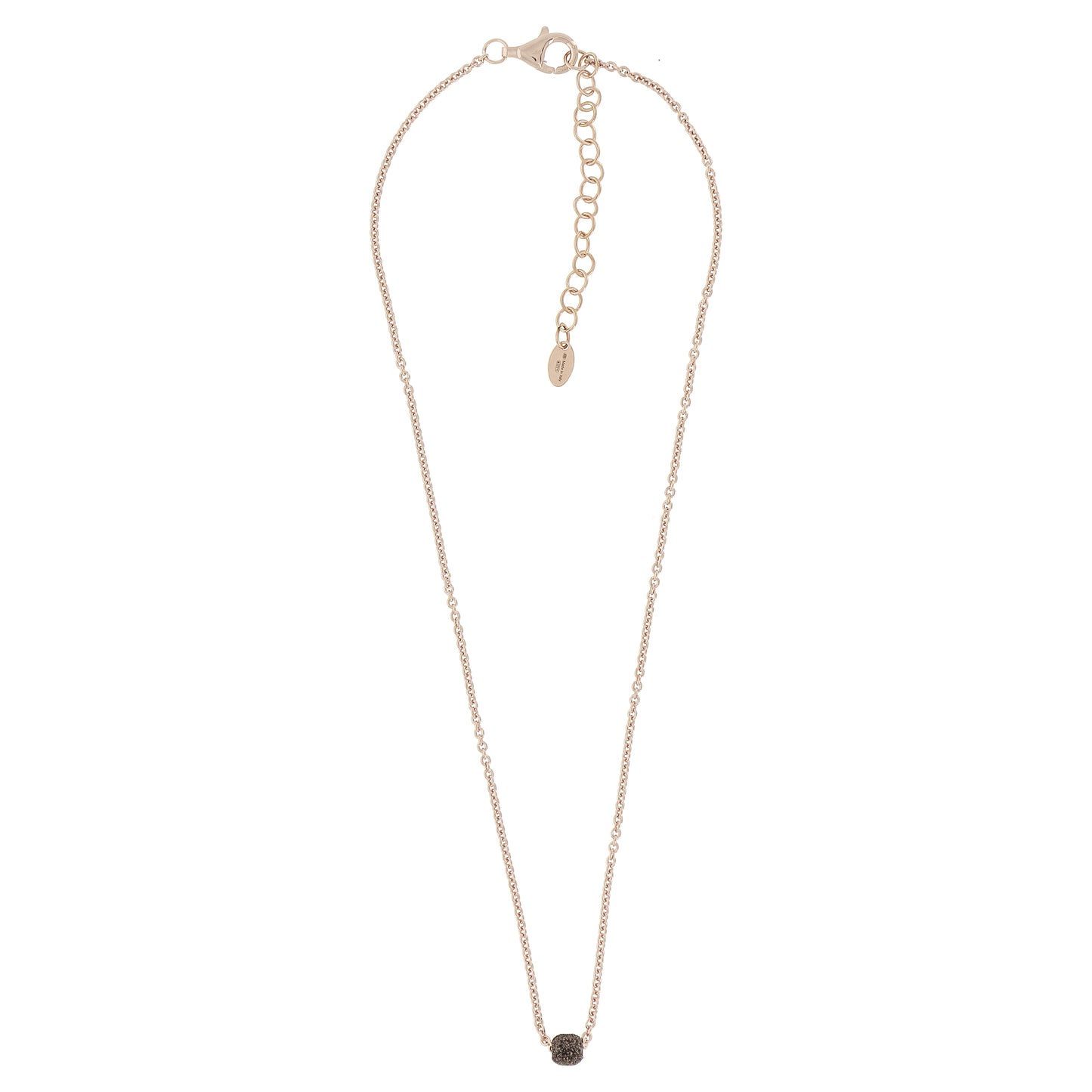 Rose Gold Necklace With Brown Carbon Dust