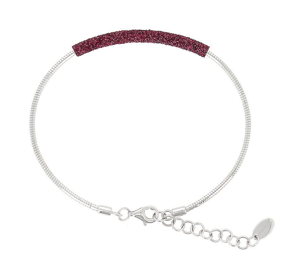 Carbon Dust Silver Bracelet