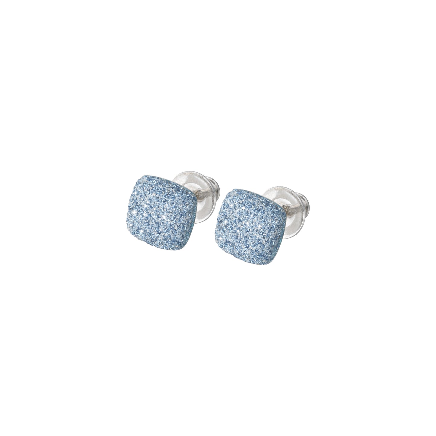 Carbon Dust Silver Earrings