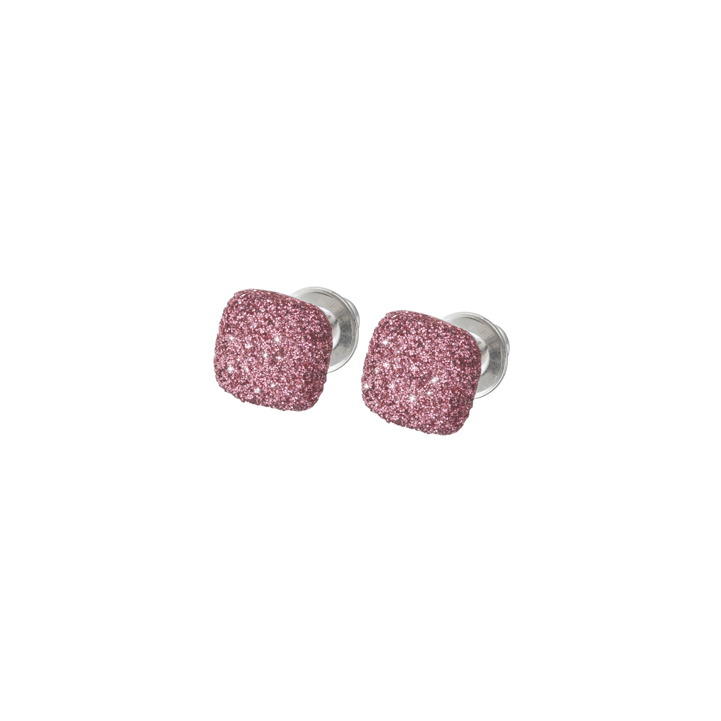 Carbon Dust Silver Earrings