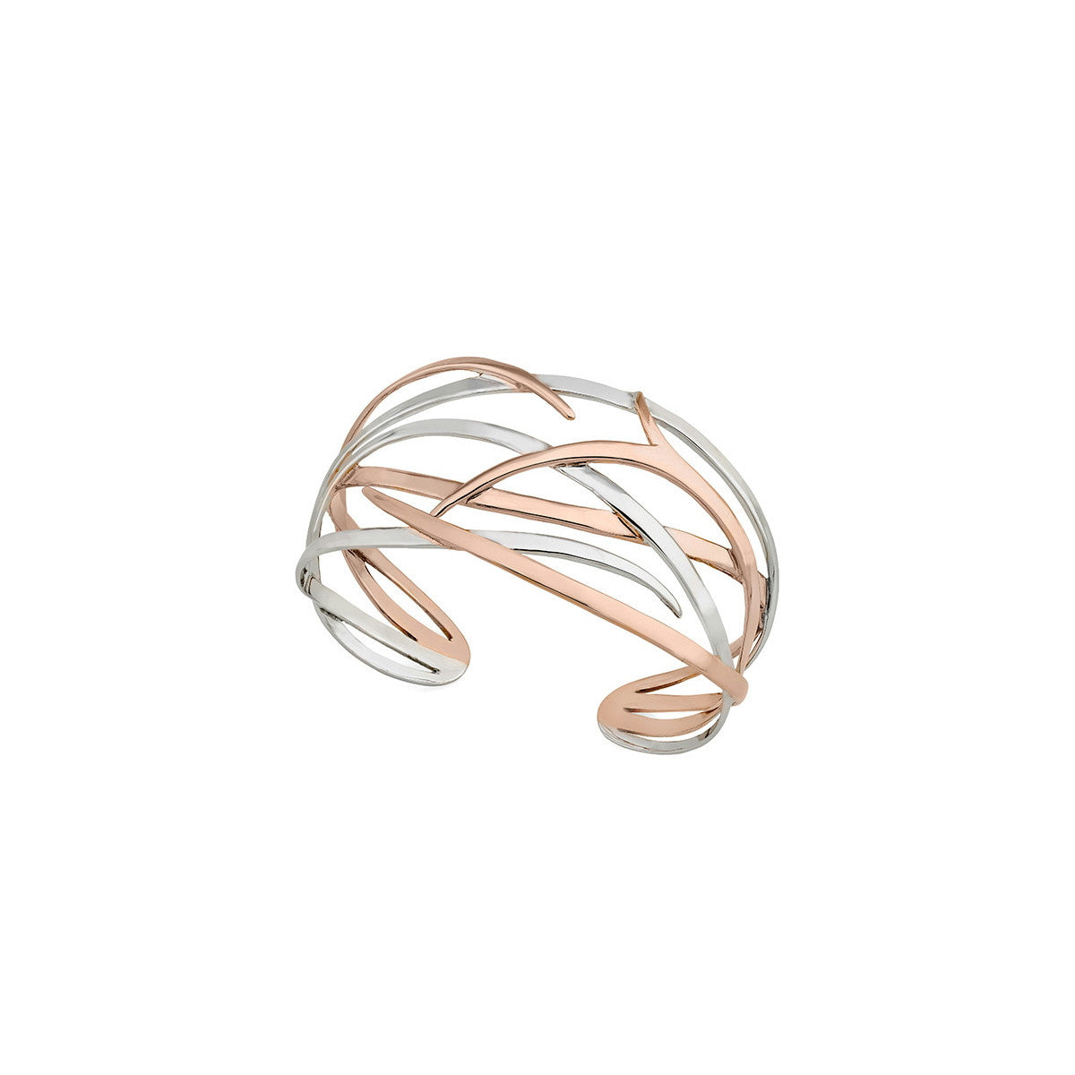 Dual Tone Silver Bangle