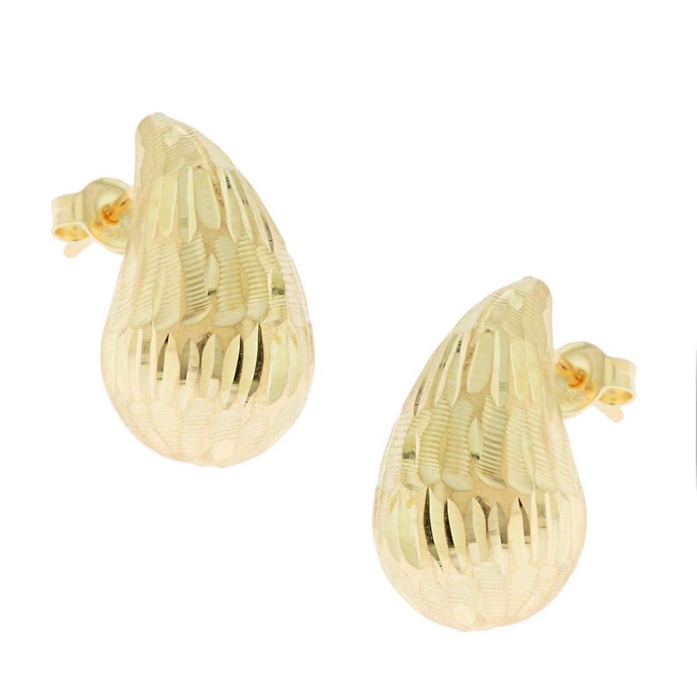 Yellow Gold Drop Style Earrings