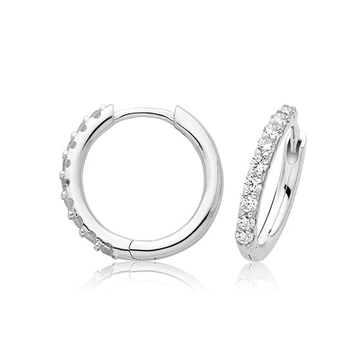 Sparkly Huggie Hoop