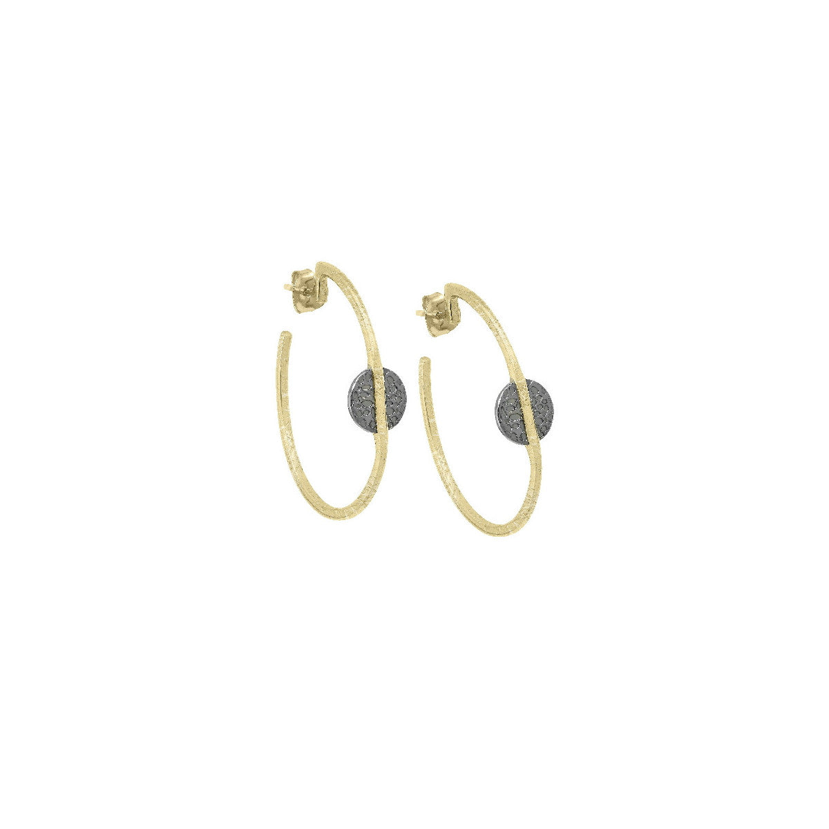 Two Tone Hoop Earrings