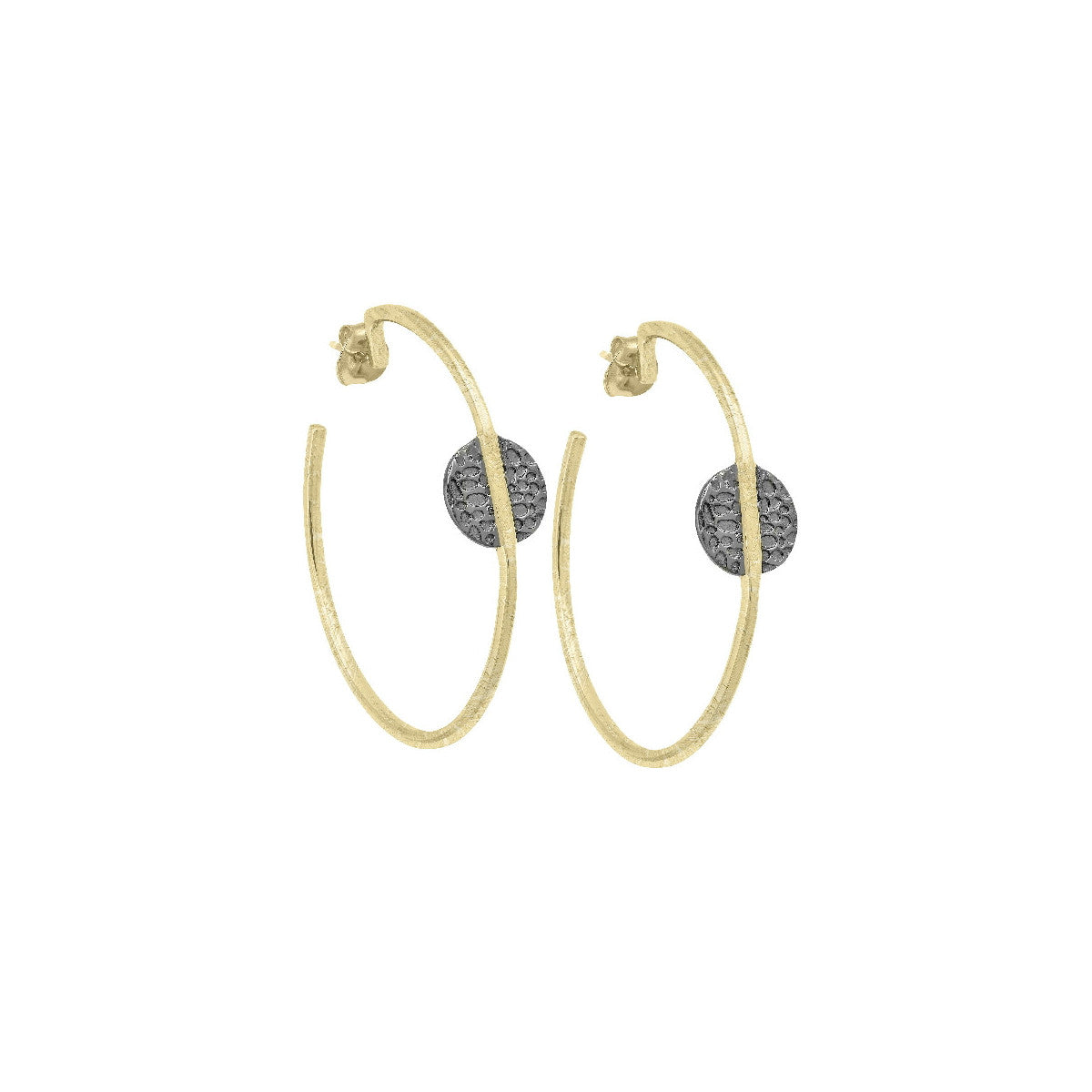 Two Tone Hoop Earrings