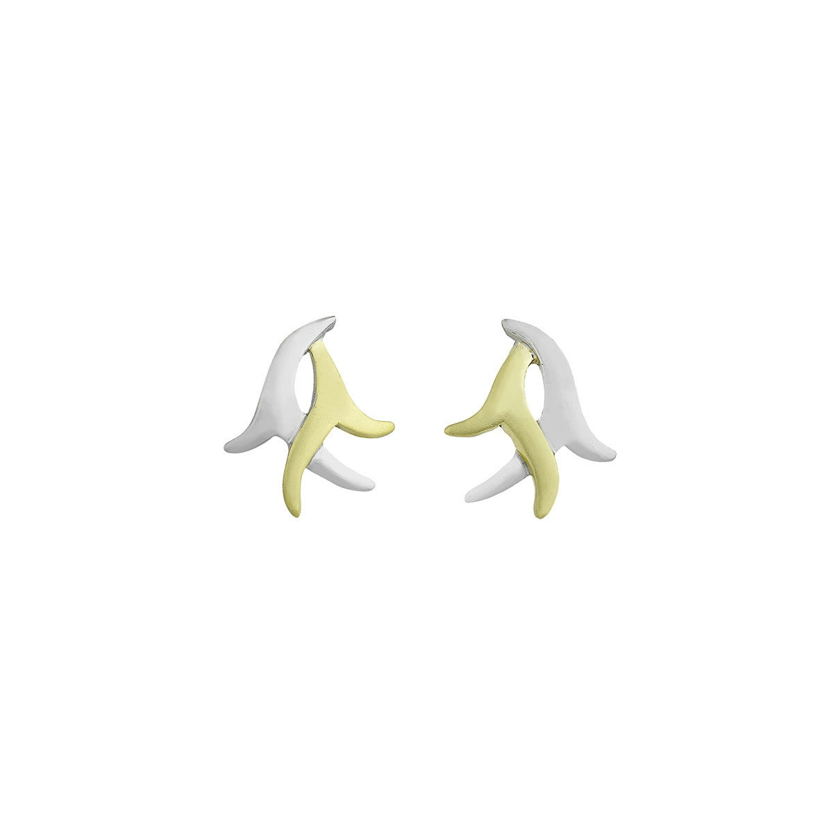 Two Tone Stud Earrings