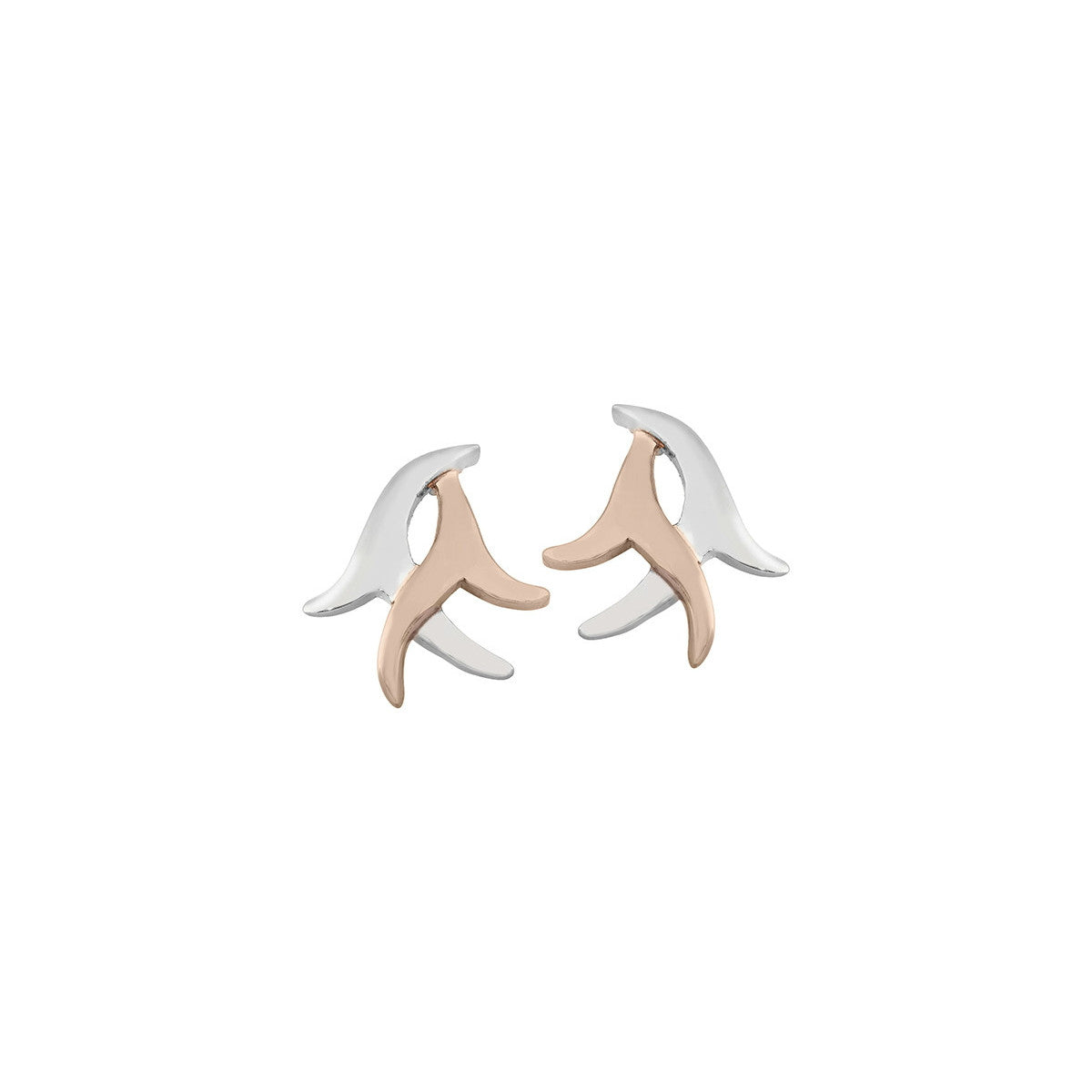 Two Tone Stud Earrings