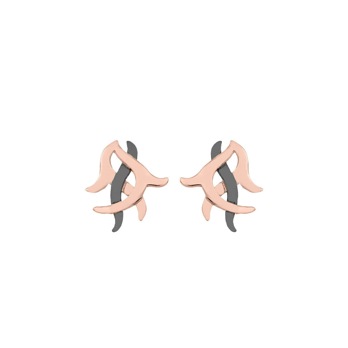 Two Tone Stud Earrings