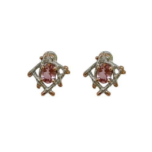 Branch Pink Tourmaline Earrings