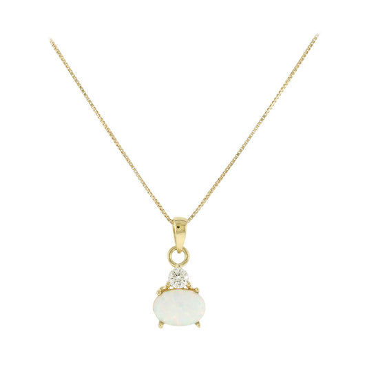 Gold Opal Necklace