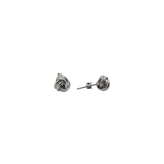Silver Knot Stud Earrings