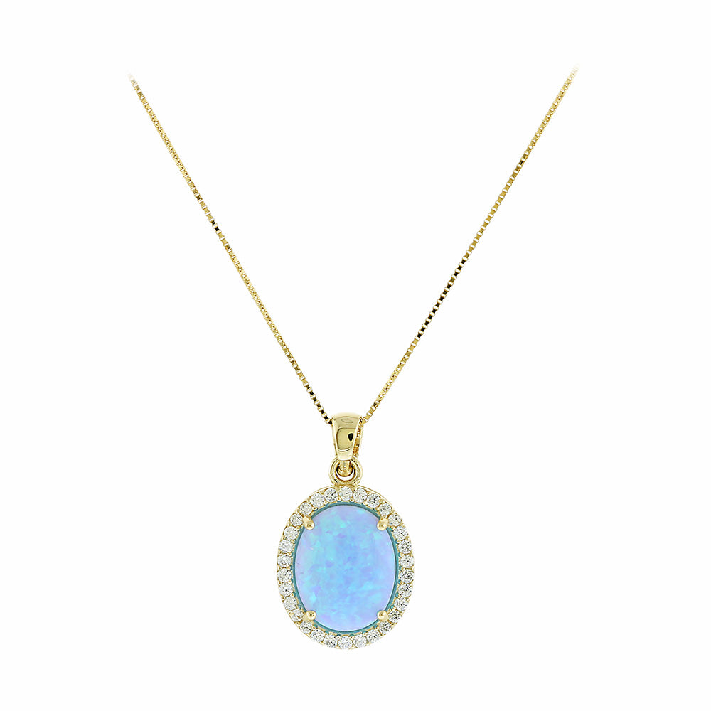 Gold Opal Necklace