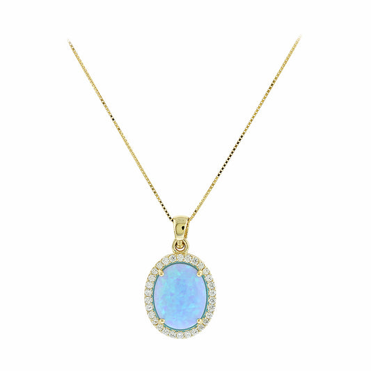 Gold Opal Necklace