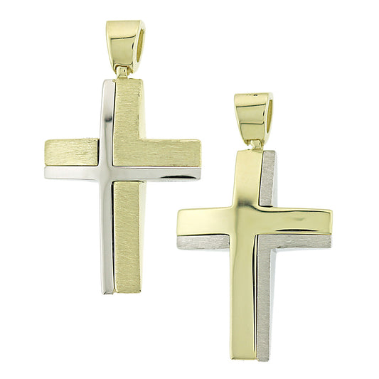 Yellow & Withe Gold Cross